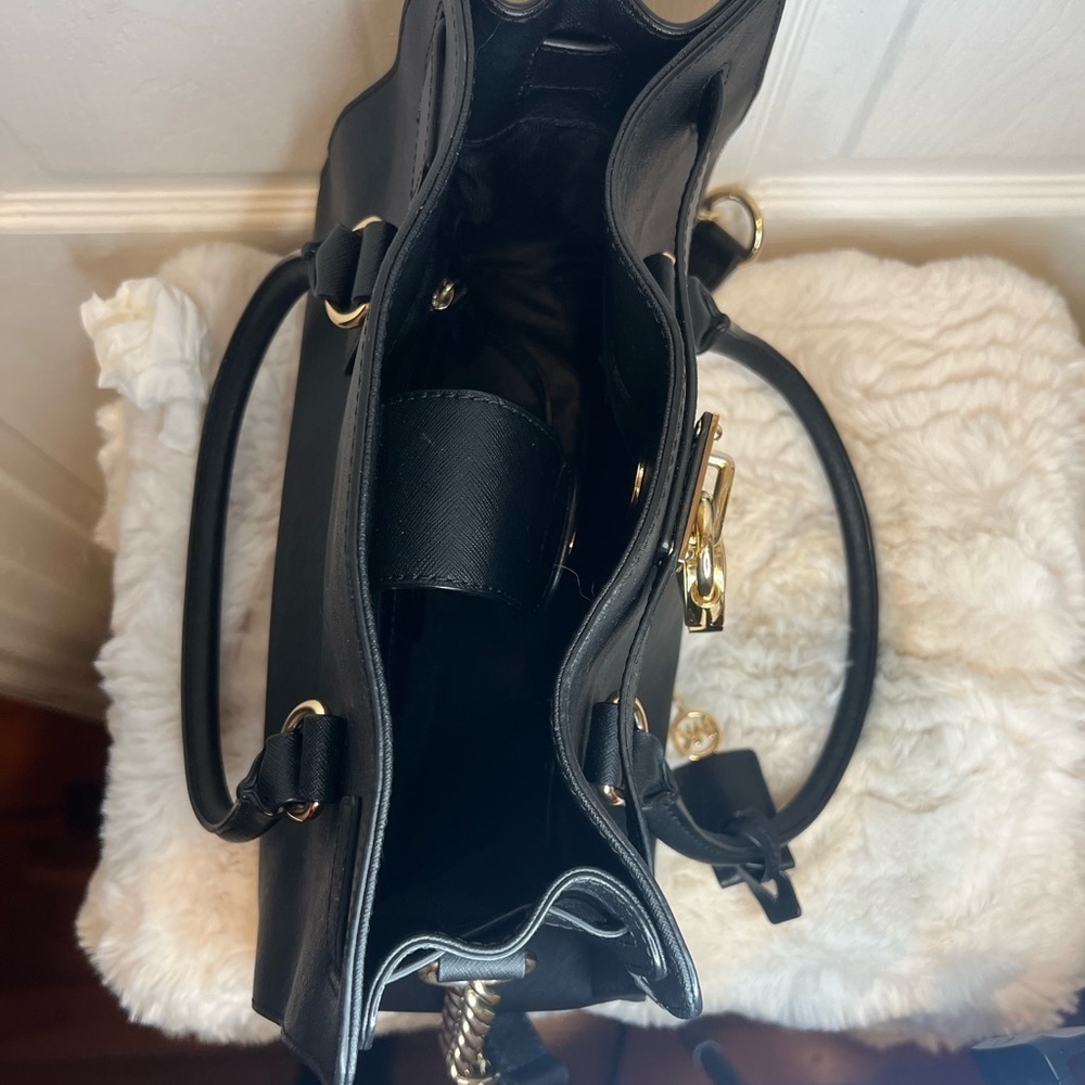 MICHAEL KORS HAMILTON LEATHER SATCHEL - Picture 7 of 15
